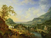 View on the Rhine, Near Cologne, C.1700-10-Jan The Elder Griffier-Framed Stretched Canvas