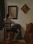 A Writer Trimming his Pen, 1784-Jan the Younger Ekels-Framed Stretched Canvas