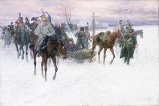 A Lancer of Napoleon's Polish Guards on Winter Patrol-Jan Van Chelminski-Framed Giclee Print