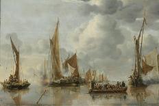 Home Fleet Saluting the State Barge-Jan Van De Cappelle-Stretched Canvas