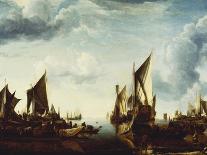 Home Fleet Saluting the State Barge-Jan Van De Cappelle-Stretched Canvas