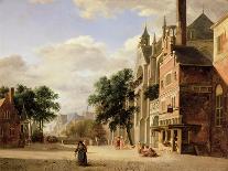 Dam Square with Nieuwe Kerk (New Church) and Koninklijk Paleis (Royal Palace)-Jan Van Der Heyden-Giclee Print