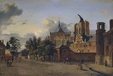 A Street in Cologne with the Unfinished Cathedral in the Centre, 1684 (Oil on Panel)-Jan Van Der Heyden-Giclee Print