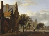 A Street in Cologne with the Unfinished Cathedral in the Centre, 1684 (Oil on Panel)-Jan Van Der Heyden-Giclee Print