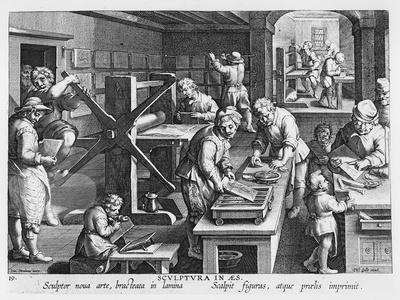The Invention of Copper Engraving, Plate 20 from 'Nova Reperta'
