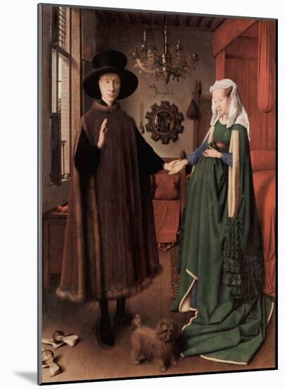 Jan van Eyck (Arnolfini Wedding, Wedding Picture of Giovanni Arnolfini and his wife Giovanna Cenami-null-Mounted Poster