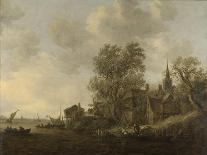 View of a Village on a River-Jan Van Goyen-Art Print