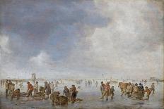 Scene on the Ice Near Dordecht-Jan Van Goyen-Giclee Print
