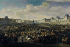 Louis XIV Approaching the Pont Neuf, Paris, 1674-Jan van Huchtenburgh-Stretched Canvas