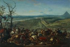 Scene of a Battle (Oil on Canvas)-Jan van Huchtenburgh-Framed Giclee Print