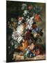 Jan van Huysum, Bouquet of Flowers in an Urn-Dutch Florals-Mounted Art Print