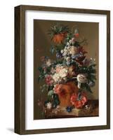 Jan van Huysum, Vase of Flowers-Dutch Florals-Framed Art Print