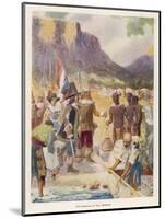 Jan Van Riebeeck Lands in Table Bay Where He Founds Cape Town-G.s. Smithard-Mounted Art Print