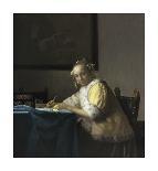 A Lady Writing, c. 1665-Jan Vermeer-Premium Giclee Print