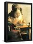 Jan Vermeer The Lacemaker Art Poster Print-null-Framed Poster