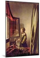 Jan Vermeer van Delft (Letter girls at the open window) Art Poster Print-null-Mounted Poster