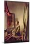 Jan Vermeer van Delft (Letter girls at the open window) Art Poster Print-null-Mounted Poster