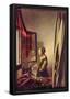 Jan Vermeer van Delft (Letter girls at the open window) Art Poster Print-null-Framed Poster