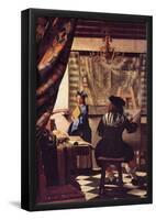 Jan Vermeer van Delft (The Allegory of Painting) Art Poster Print-null-Framed Poster