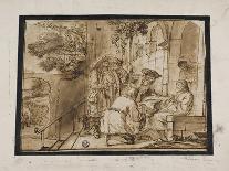 A Village Scene with a Cobbler, C. 1650-Jan Victors-Stretched Canvas