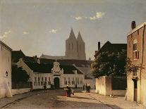 A Town Gate in Leerdam, C.1868-70 (Oil on Canvas)-Jan Weissenbruch-Mounted Giclee Print