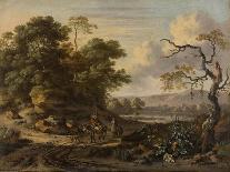 Landscape with a Man Riding a Donkey-Jan Wijnants-Art Print