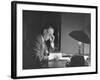 Jan Wszelaki Working at Library of Congress-Thomas D^ Mcavoy-Framed Premium Photographic Print