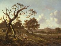 A Landscape with Travellers (Oil)-Jan Wynants-Mounted Giclee Print