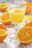 Fresh Pressed Orange Juice and Oranges-Jana Ihle-Photographic Print