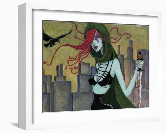 Jane at Night-Jami Goddess-Framed Art Print