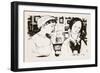 Jane Austen (1775-1817) and Charlotte Bronte (1816-55) - An Imaginary Encounter-George Adamson-Framed Giclee Print