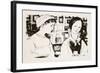 Jane Austen (1775-1817) and Charlotte Bronte (1816-55) - An Imaginary Encounter-George Adamson-Framed Giclee Print