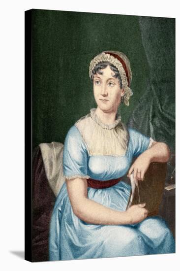 Jane Austen (1775-1817) Illustration from 'Little Journeys to the Homes of Famous Women',…-null-Stretched Canvas