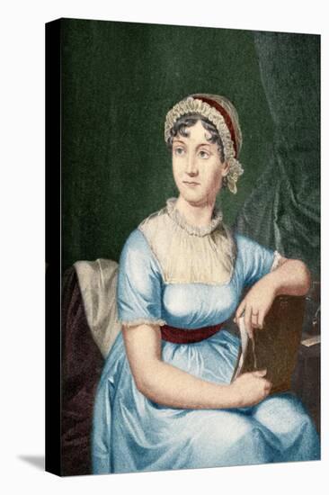 Jane Austen (1775-1817) Illustration from 'Little Journeys to the Homes of Famous Women',…-null-Stretched Canvas