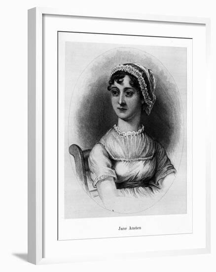 Jane Austen, English Novelist, 19th Century-null-Framed Giclee Print