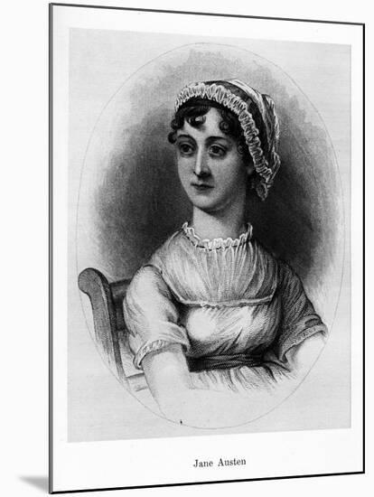 Jane Austen, English Novelist, 19th Century-null-Mounted Giclee Print