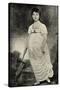 Jane Austen - portrait-Johann Zoffany-Stretched Canvas