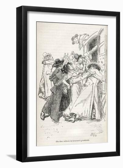 Jane Austen' s novel ' Northanger Abbey' --Hugh Thomson-Framed Premium Giclee Print