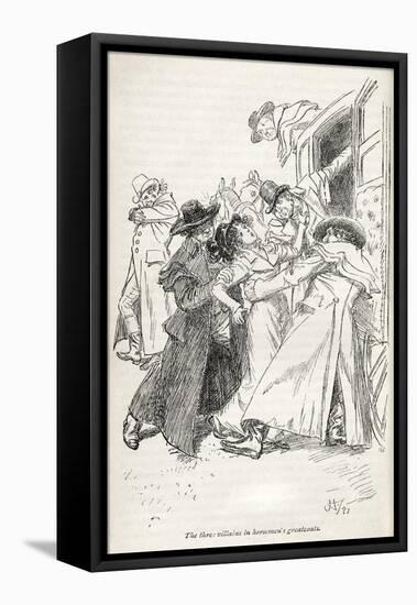 Jane Austen' s novel ' Northanger Abbey' --Hugh Thomson-Framed Stretched Canvas