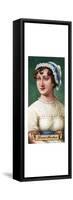 Jane Austen, taken from a series of cigarette cards, 1935. Artist: Unknown-Unknown-Framed Stretched Canvas