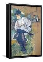 Jane Avril (1868-1943) Dancing, circa 1892-Henri de Toulouse-Lautrec-Framed Stretched Canvas