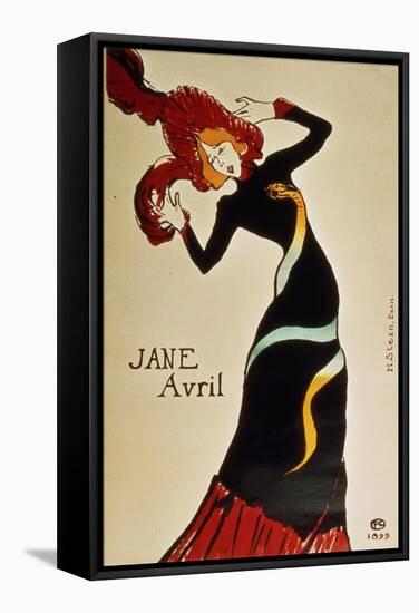 Jane Avril 1899-Henri de Toulouse-Lautrec-Framed Stretched Canvas