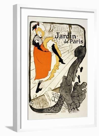 Jane Avril at the Jardin De Paris, 1893-Henri de Toulouse-Lautrec-Framed Giclee Print