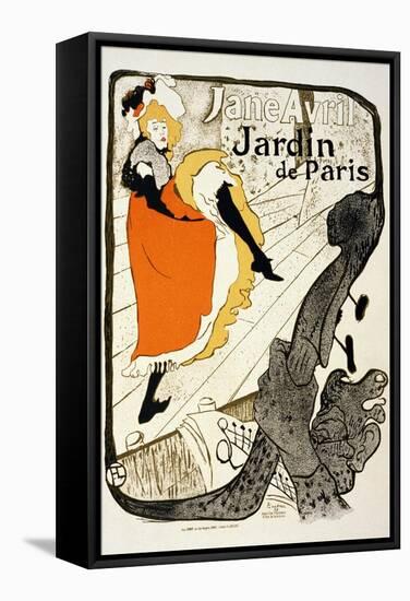 Jane Avril at the Jardin De Paris, 1893-Henri de Toulouse-Lautrec-Framed Stretched Canvas