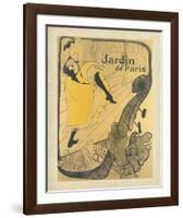 Jane Avril au Jardin de Paris-Henri de Toulouse-Lautrec-Framed Giclee Print
