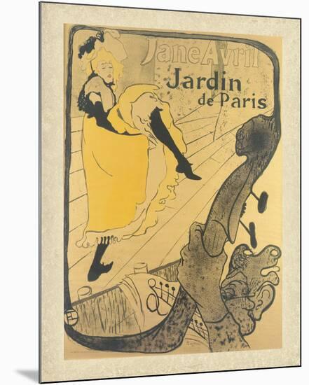 Jane Avril au Jardin de Paris-Henri de Toulouse-Lautrec-Mounted Giclee Print