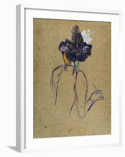 Jane Avril, Back-View, circa 1891-1892-Henri de Toulouse-Lautrec-Framed Giclee Print