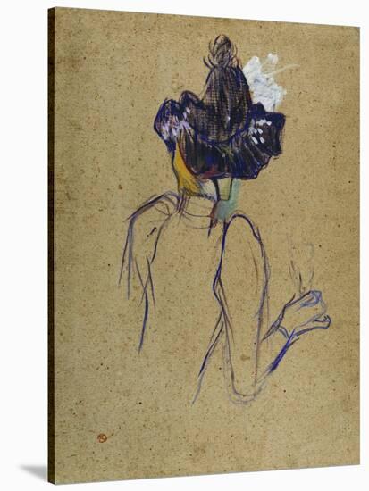 Jane Avril, Back-View, circa 1891-1892-Henri de Toulouse-Lautrec-Stretched Canvas