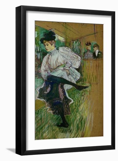 Jane Avril Dancing, 1891-Henri de Toulouse-Lautrec-Framed Giclee Print