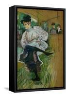 Jane Avril Dancing, 1891-Henri de Toulouse-Lautrec-Framed Stretched Canvas